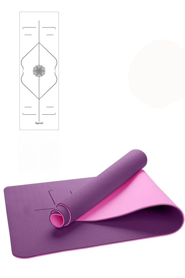 MultiFlexPro Eco Friendly Pilates Mat Alignment 8mm Tpe Yoga Mat