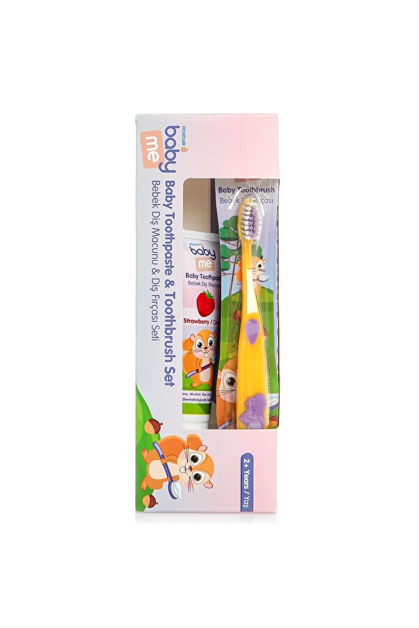 Baby Me Bebek Çilekli Diş Fırçası ve Macunu Seti