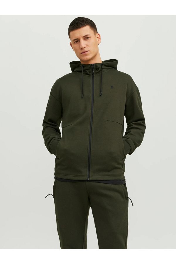 Jack & Jones-Men's Hooded and Zippered Sweatshirt - 12240595 1