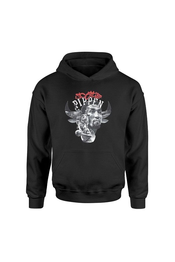 NSJ SPORTIVE Scottie Pippen Retro Black Hoodie Trendyol