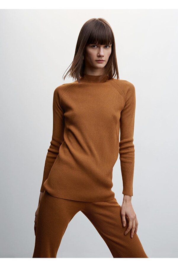 MANGO Gerippter Pullover mit hohem Kragen- Trendyol