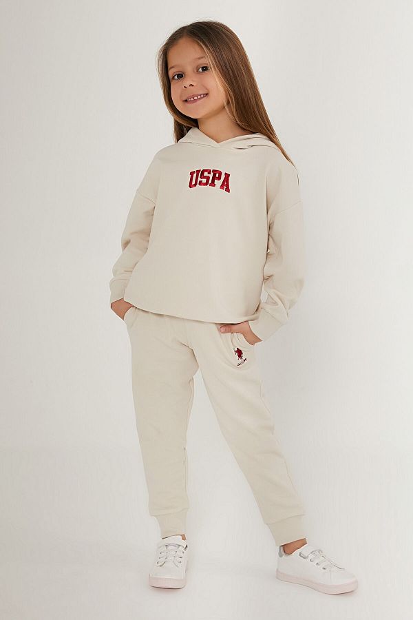 U.S. Polo Assn. U.S. Polo Assn Energy White Girls Tracksuit Set Trendyol