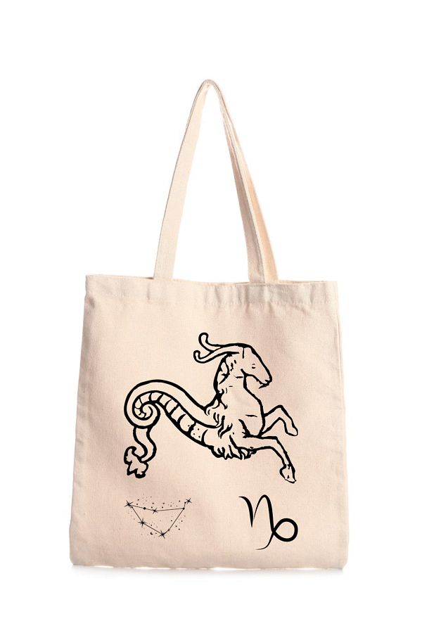 BUFUAL-Zodiac Signs Printed Canvas Bag 1