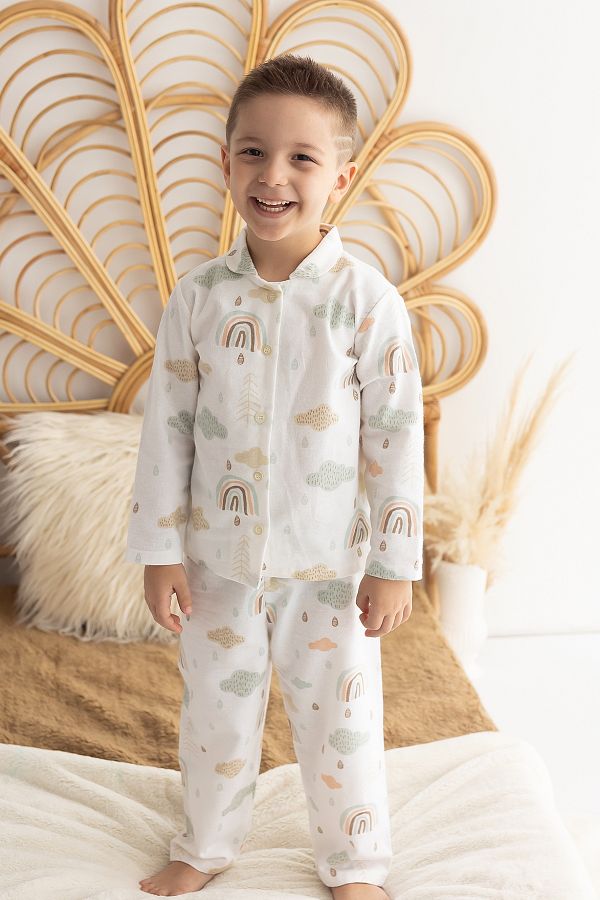 Boys cotton flannel pajamas top