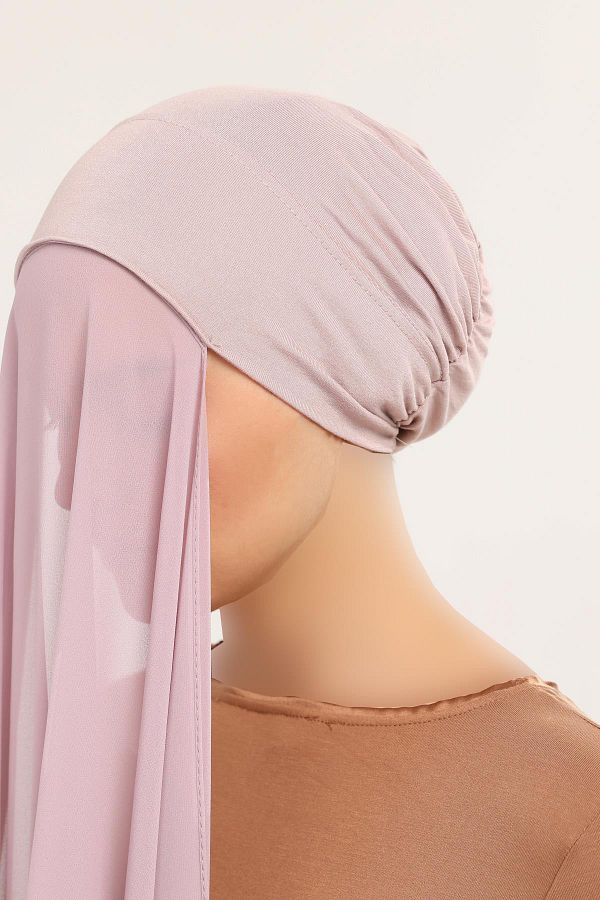 Altobeh-Ready Practical Luxury Interlocking Elastic Boned Chiffon Shawl Powder 1