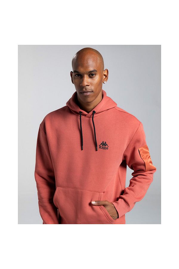 Kappa Authentic Sewa Men s Red Hooded Sweatshirt Trendyol
