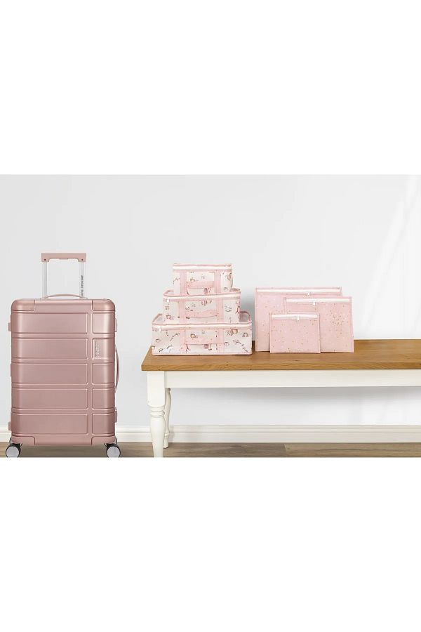 MorPort-Ultra Luxury Travel Bag Multi-Useful Organizer 6 Pieces Pink 1
