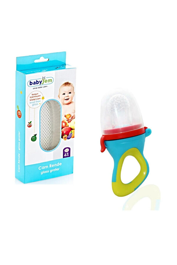 Babyjem Cam Rende + Silikon Uçlu Meyve Sebze Emziği Turuncu
