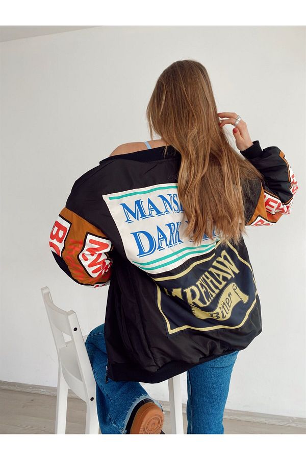 College jacket vintage top