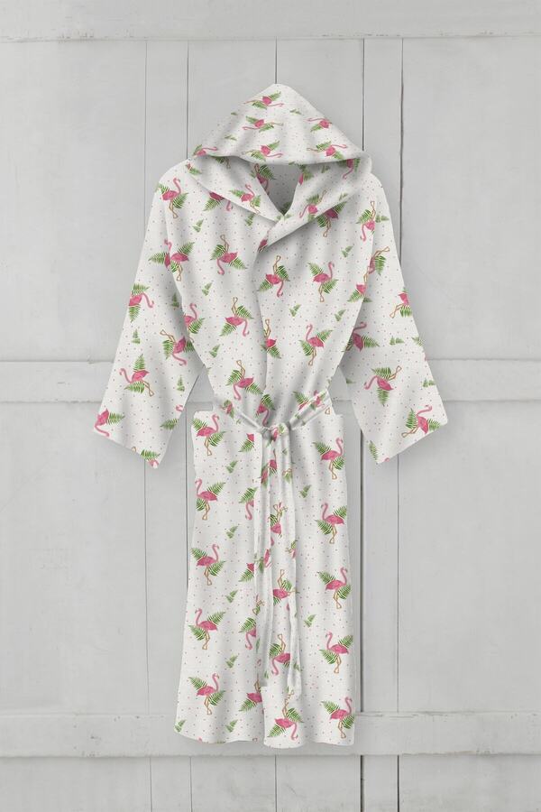 Lunanino Adult Single Bathrobe Flamingo Size M/l- Trendyol