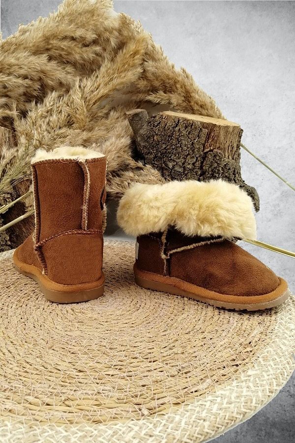 ADA BEBEK COCUK Children s Boots with Fur Inside Suede Boots Trendyol