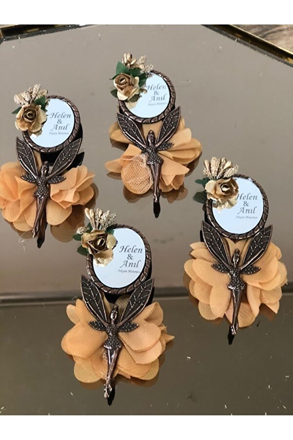 Masalsı Concept Bakır Melek Ayna Magnet Nişan Söz Hediyesi,Kına Hediyesi,Nişan Söz Hatırası,Bebek Hediyelik 20 Adet