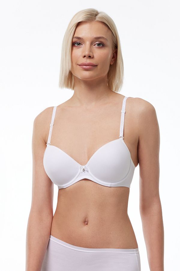 Malabadi-White Soft Cup Bra 809 - Soft Texture with Underwire and Non Support 1