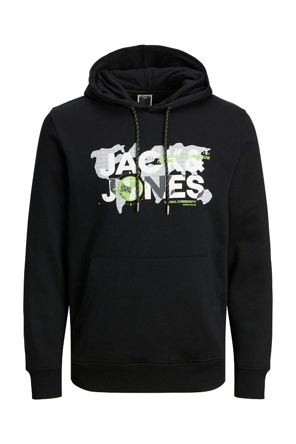 Jack jones black hoodie sales