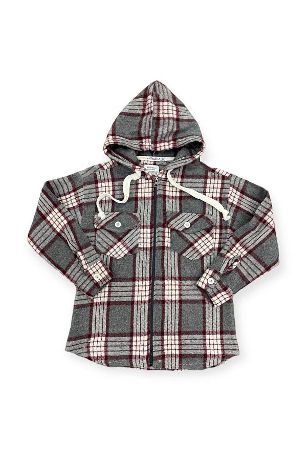 Esterella unisex cardigan plaid hooded cardigan zipper hooded cardigan lumberjack cardigan Trendyol