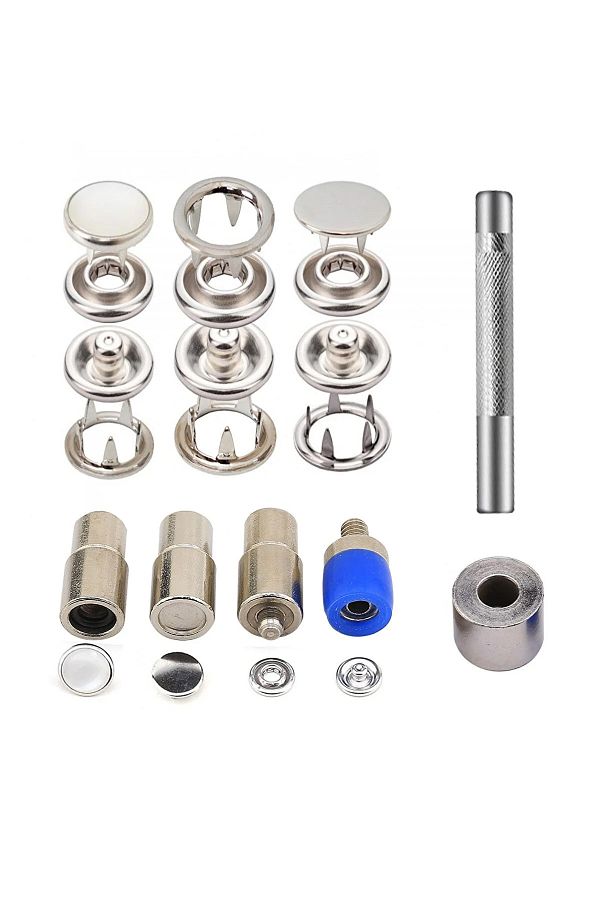 hodbehod-Σετ 100 Σετ 9,5 mm Snap Fasteners και Σετ χειροκίνητου κιτ κοπής 1