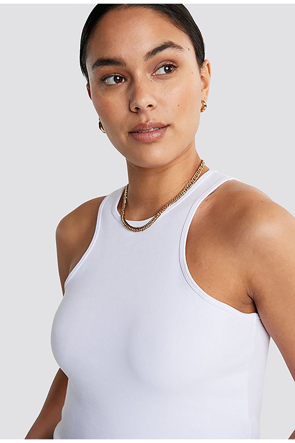 Gina Tricot Shirt White Fitted Trendyol