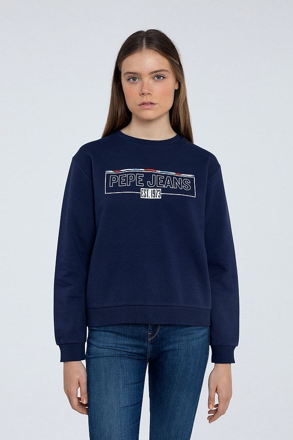 Pepe Jeans-Sweatshirt Damen/Mädchen Blau 1