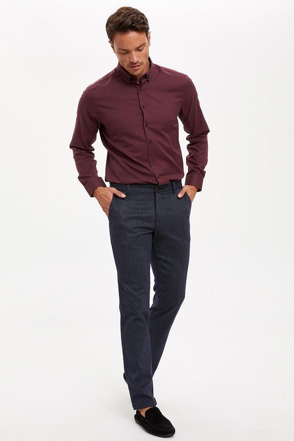 DeFacto-Regular Fit Chino Trousers 1