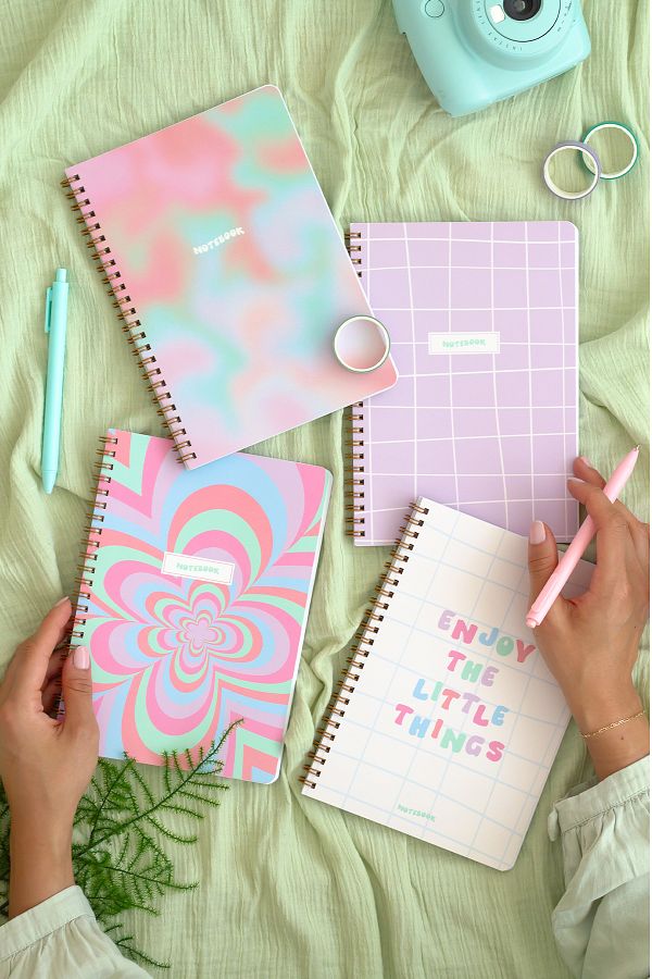Matt Notebook-A5 Spiral School Notebook 80 sheets Set of 4 - Lined 1
