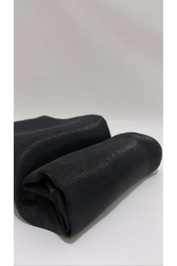 Onur-Şal - ţesătură rochie de seară Lurex Şal strălucitor Îmbrăcăminte hijab Magazin de modă Calitate Client (NEGRU) 1