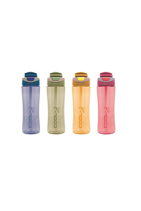 Gıpta-Flask with Straw (Juicer) 600Ml Tritan (Mixed Color 1 Piece) K7582 1