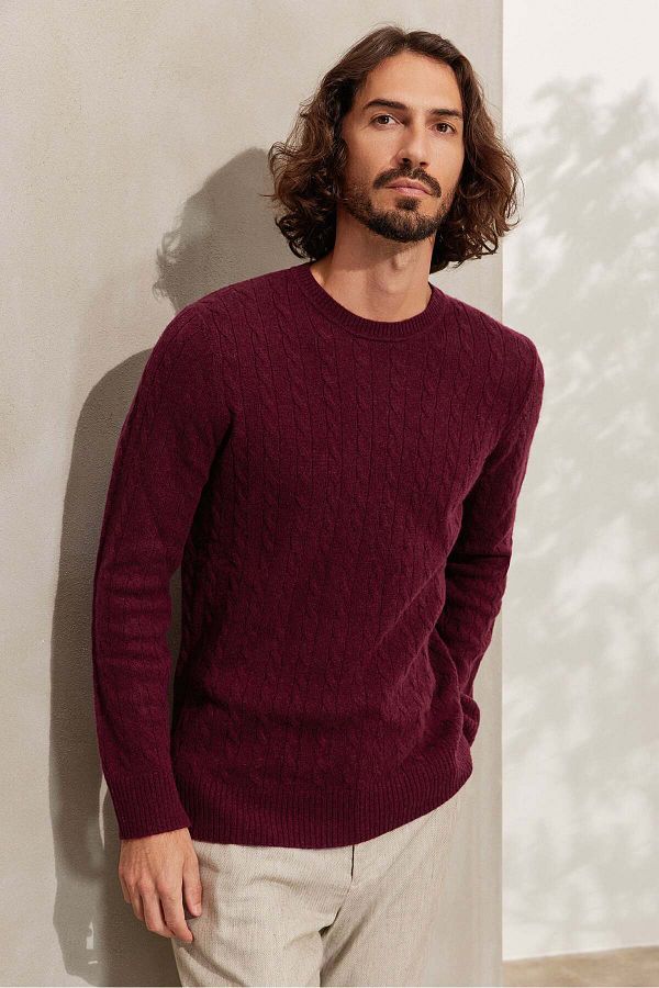 Braided sleeve sweater 2025