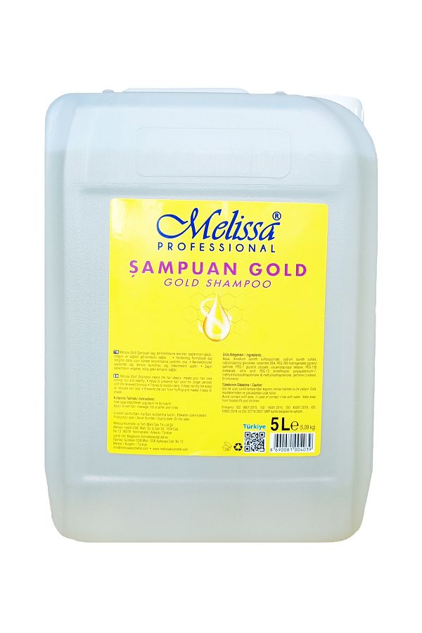 Melissa-Shampoo Gold Salt and Dye No Added 5 L * 4 Pack 1