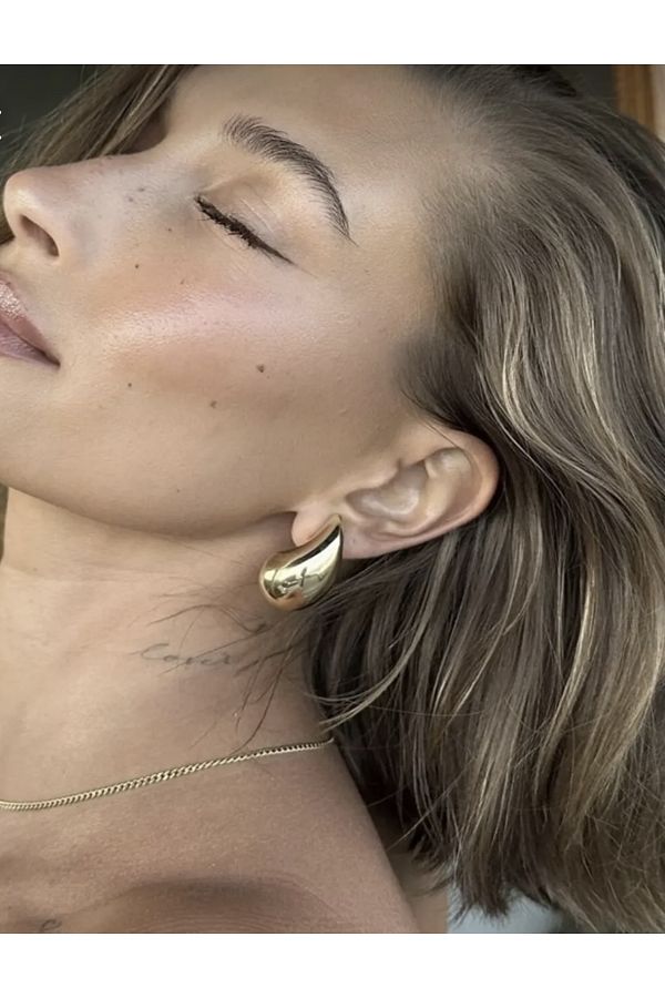 Ajur Tak Openwork Bottega Gold Drop Women s Earrings 7 Cm Trendyol