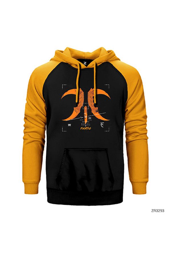 Create Moda Fnatic Knifnatic Yellow Color Raglan Sleeve Hooded Sweatshirt Trendyol