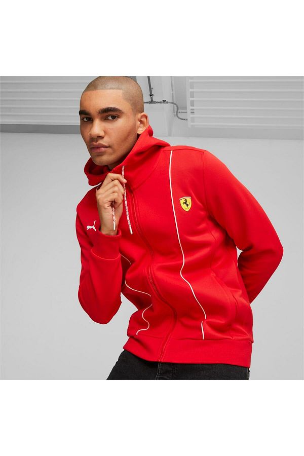 Puma Ferrari Race HDD Sweat Jacket Rosso Cors Men s Sweatshirt Trendyol