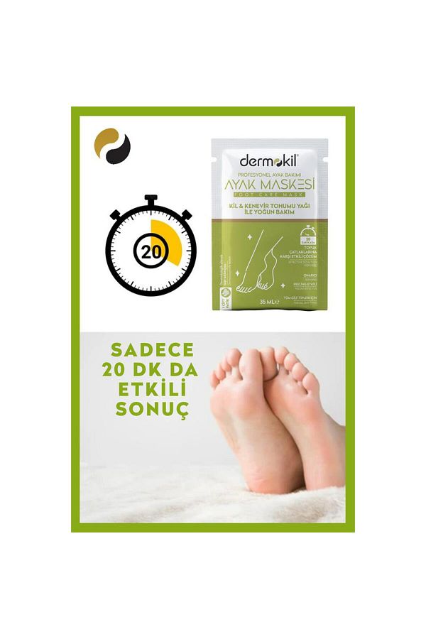 Dermokil Clay and Hemp Oil Peeling Effect Foot Mask 35 ml Trendyol