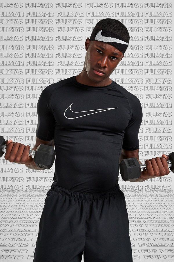 Nike Pro Dri Fit Tight Fit Short Sleeve Top Slim Fit Men's Bodysuit T-Shirt  Black - Trendyol