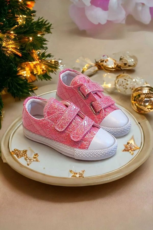 NS Little Girl s Sports Shoes Light Pink Glitter Shoes Trendyol