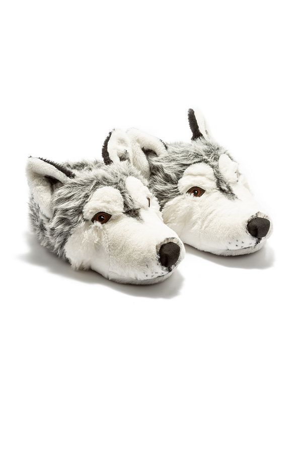 Wolf slippers for adults cheap