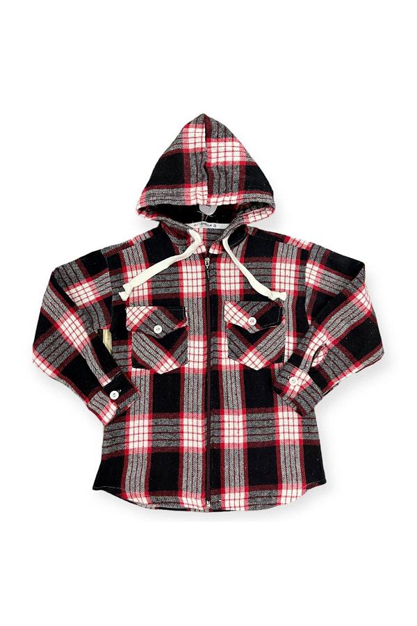 Plaid hooded cardigan discount