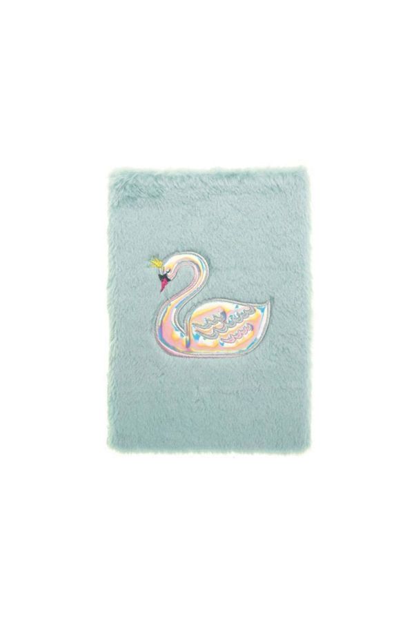 Syloon-Pyrus A5 - Lined Plush Notebook Swan 1