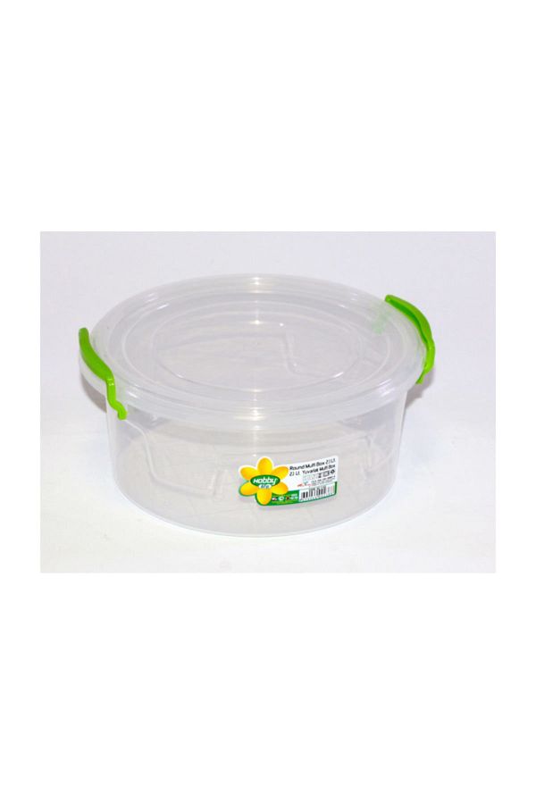 HOBBY LİFE-Hobby Life 3 No Multi 2.1 Lt Round Storage Container - Hob1142 1