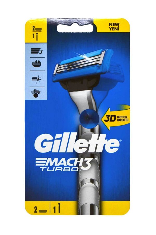 Gillette-Mach3 Turbo 3D Shaver with 2 Refills 1
