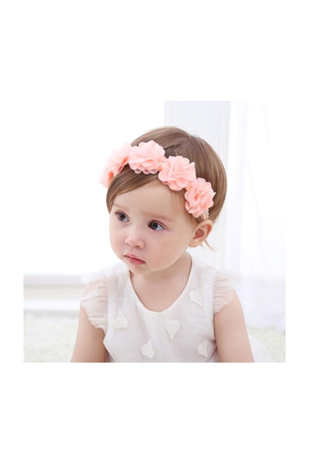 Flower Hair Cute Baby Hair Bands Pink Chiffon Flower Baby