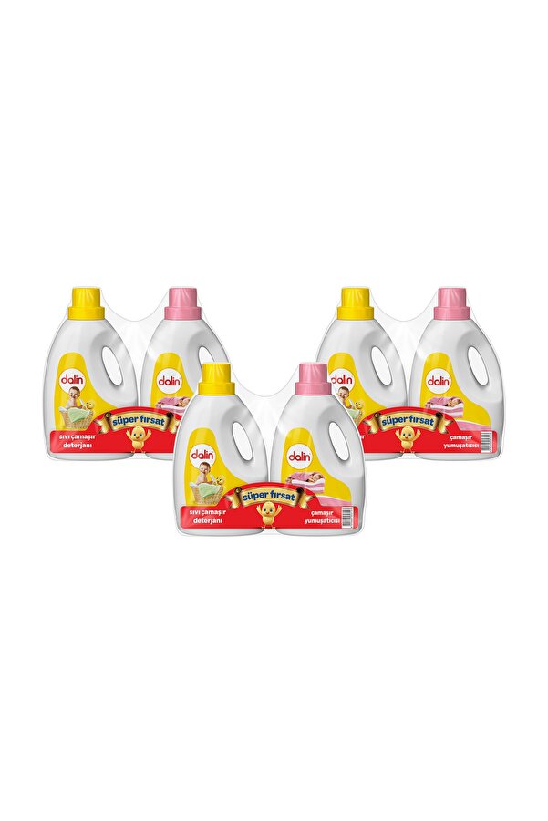 Dalin Sıvı Deterjan 1200 ml Çamaşır Yumuşatıcısı 1200 ml X 3 Adet
