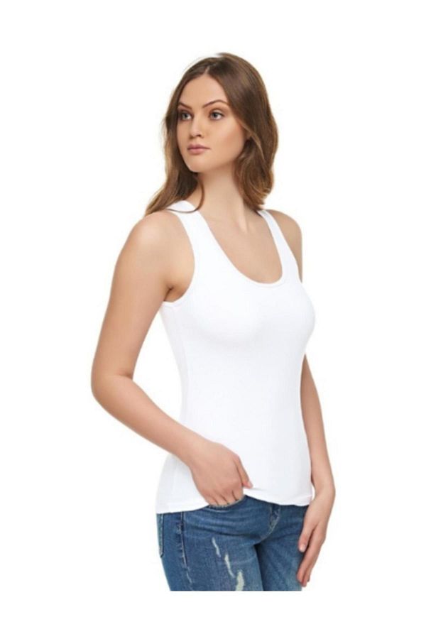 Tutku Elit-Women's White 3-Pack Lycra Modal Rope Strap Athlete Body 1