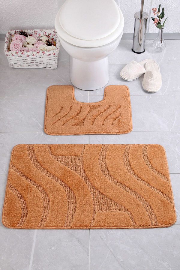 Confetti-Symphony 60x100 50x60 cm BQ Salmon Bath Rug 1