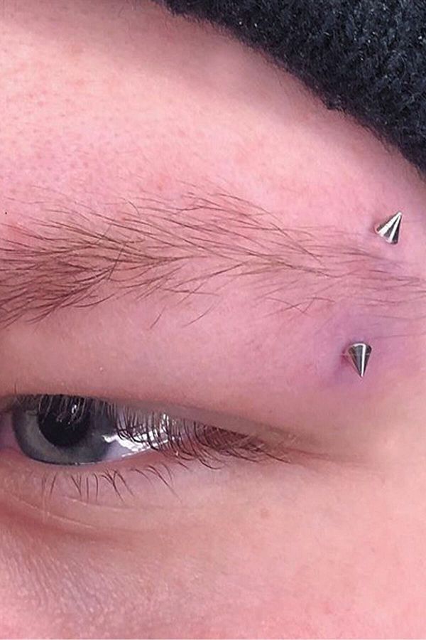 Tak Concept Surgical Steel Eyebrow Piercing Medium Size Spike Tip Silver Color Trendyol