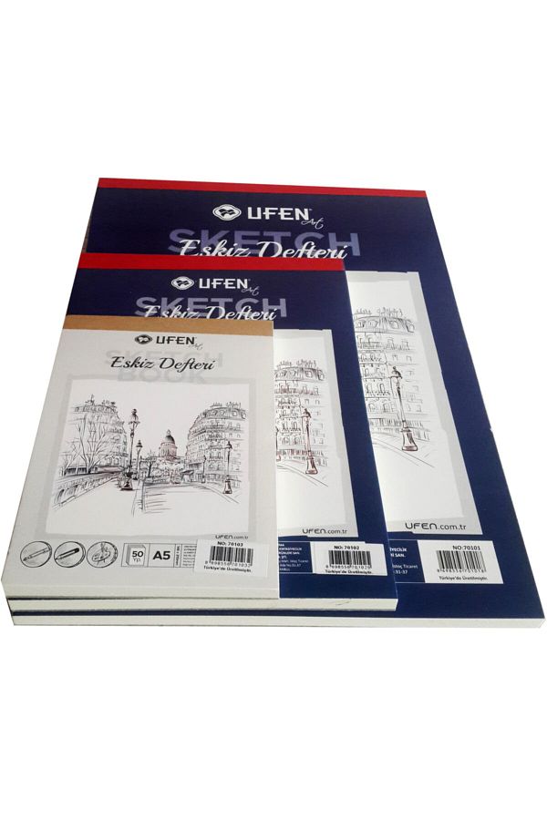 Mahi Max-Ufen 3 Size Sketchbook - 50 Pieces Leaf A3 A4 A5 Size Sketchbook 1
