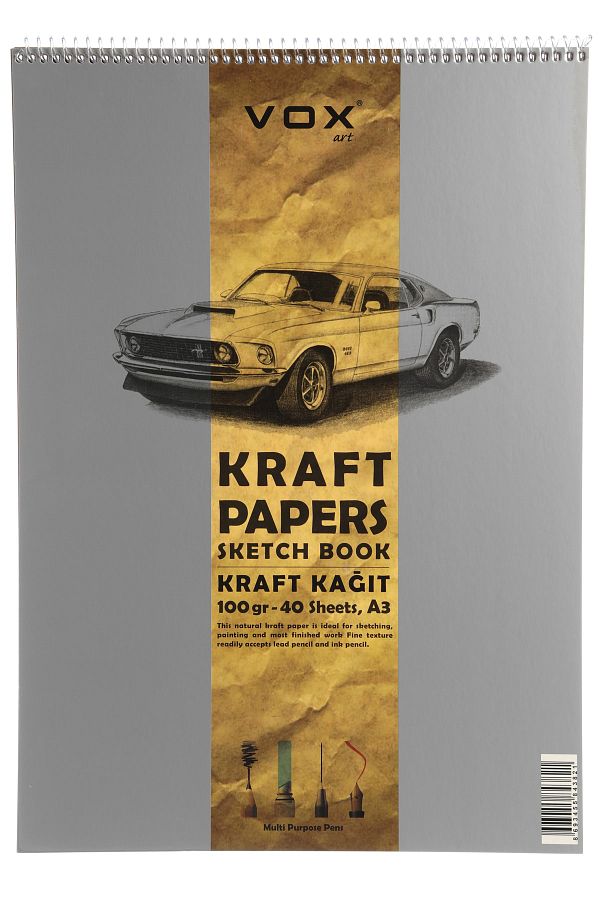 VOX-100 gr Kraft Notebook - A3 - 40 Sheets 1
