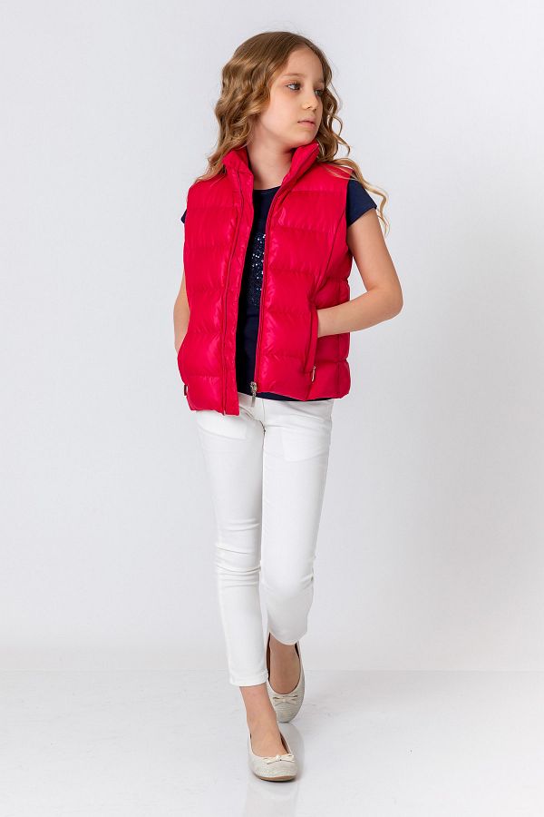 incity Girl s Fuchsia Puffer Vest Trendyol