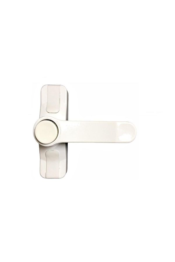EYM-Pvc Pimapen Door Window Safety Child Security Lock With Button White 1