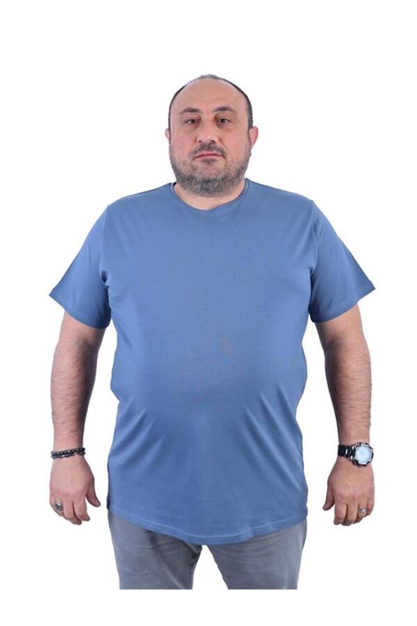 MocGrande-Μπλουζάκι Basic Plus Size 11100 ΣΚΟΥΡΟ ΜΠΛΕ 1
