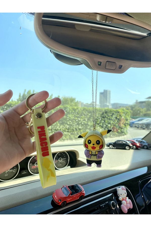 Rearview mirror keychain top